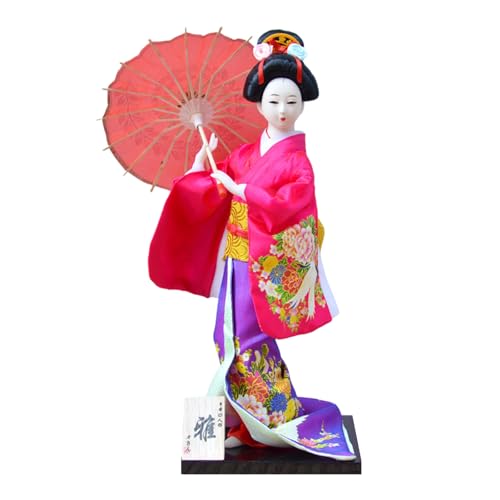 Ddujbtp Traditionelle Kimonos-Puppen-Skulptur, Akzent für kulturelle Veranstaltungen und Teezimmer, 30,5 cm von Ddujbtp