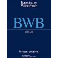 Bayerisches Wörterbuch (BWB) / bringen – prüglicht von De Gruyter Akademie