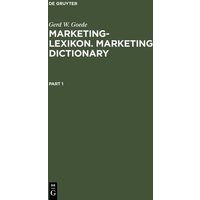 Marketing-Lexikon. Marketing Dictionary von De Gruyter