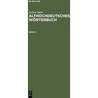 Althochdeutsches Wörterbuch von De Gruyter