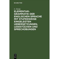 Elementargrammatik der Englischen Sprache von De Gruyter