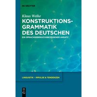 Konstruktionsgrammatik des Deutschen von De Gruyter