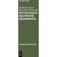 Mittelhochdeutsche Grammatik von De Gruyter