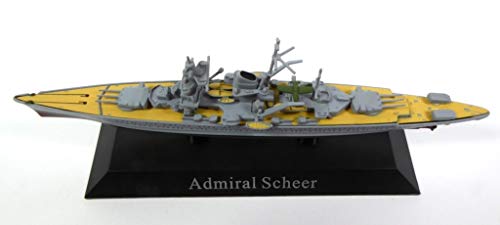 DeAgostini Admiral Scheer 1933 Metall Kriegsschiff 1:1250 Glänzend Realistische Farbgebung von DeAgostini