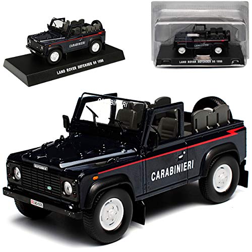 DeAgostini Land Rover Defender 90 Cabrio Carabinieri 1998 1/43 Modell Auto mit individiuellem Wunschkennzeichen von DeAgostini