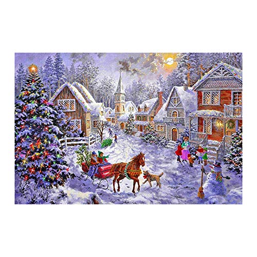 Weihnachten Puzzles 1000 Teile für Erwachsene und Kinder Puzzle Spielzeug Impossible Puzzle Weihnachtsdeko Geschenk Puzzleteile Tierpuzzle Für Die Familienspielsammlung Home Decor (C) von DeHolifer