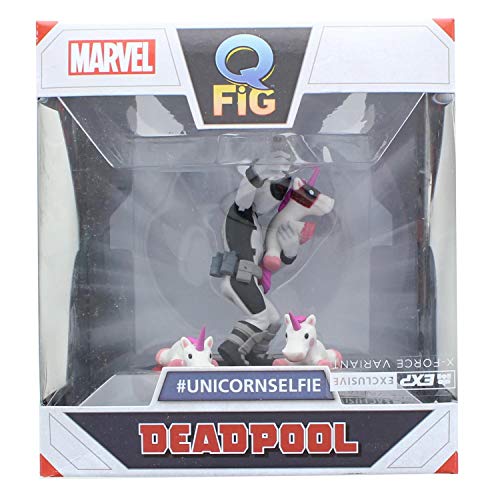 Marvel 3.5 Inch Q-Fig Mini Figure | X-Force Deadpool Unicorn Selfie von Deadpool