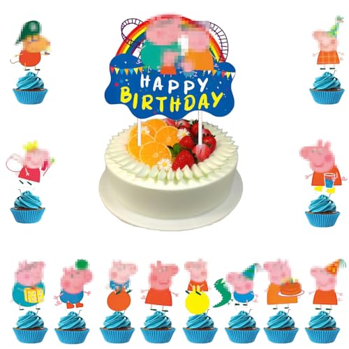 Dekorationen Kuchendekoration Cupcake Toppers Tortendeko Deko Geburtstag Cupcake Toppers Set Kuchen Dekoration Junge Cake Topper für Kinder(G1) von DecPtyTa