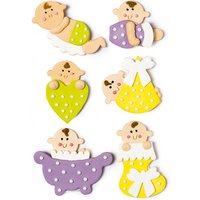 5 Baby Shower Zuckerdekore, ca. 5cm von Decora