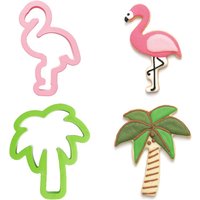 Ausstechformen "Flamingo und Palme" im 2er Set, aus Kunststoff von Decora