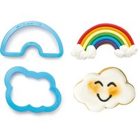 Ausstechformen "Wolke und Regenbogen" im 2er Set, aus Kunststoff von Decora