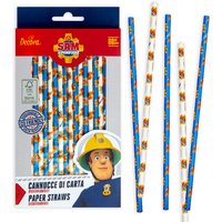 Feuerwehrmann Sam Papiertrinkhalme, 80er Pack, 21cm von Decora