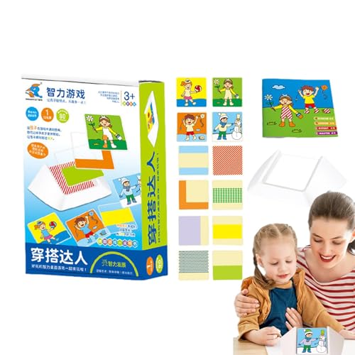 Decorhome Anziehspiel für Kinder, Anziehspielzeug für Kinder - 80-Grad-Puzzle-Ankleidespiel | Verschiedenes Ankleidespiel, Problemlösungsspielzeug, 4 Charakterkarten für Kinder, Vorschulkinder, von Decorhome