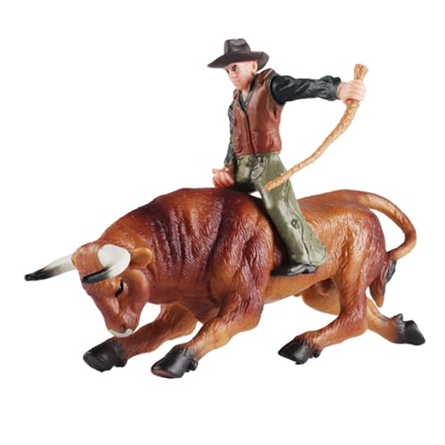 Decorhome Bullenreiten Figur Spielzeug - Realistische spanische Stierkämpfer-Rinderfiguren, Spielzeug,Rodeoes Cowboy-Rinderfiguren-Modell für Kinder im Alter von 3–5 und 6–12 Jahren, Lernspielzeug, von Decorhome