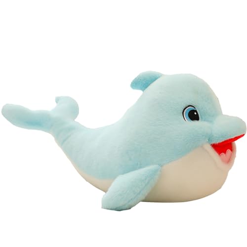 Decorhome Delfin-Plüsch – Plüschtiere, gefülltes Delfin-Spielzeug-Kissen | Weiches schlafendes Tierkörperkissen, Umarmungskissen, gefülltes Delfinkissen für Kinder, 35,6 cm von Decorhome