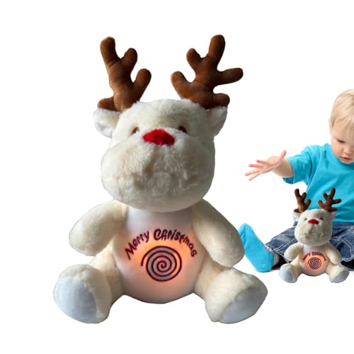 Decorhome Elch-Plüsch,Elch-Plüschtier,Atmendes Plüschtier | Sleeping Buddy Stofftier, tragbares Plüsch-Kleinkindspielzeug, beruhigende Tier-Plüschpuppe für Kinder von Decorhome