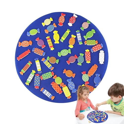 Decorhome Erinnerungen-Spiele für Kinder, Kinder-Matching-Spiel - Formpassendes Spielzeug-Erinnerungsspiel - Passendes Spiel, sensorisches Lernspielzeug, Finden Sie Bonbonform und Farbe für Kinder im von Decorhome