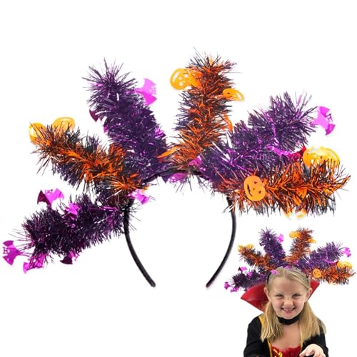 Decorhome Geister-Stirnbänder für Frauen, Halloween-Stirnbänder für Frauen | -Geist-Fledermaus-Skelett, bunte Wollstreifen, Halloween-Haarbänder,Partygeschenke, Halloween-Accessoires für Erwachsene, von Decorhome