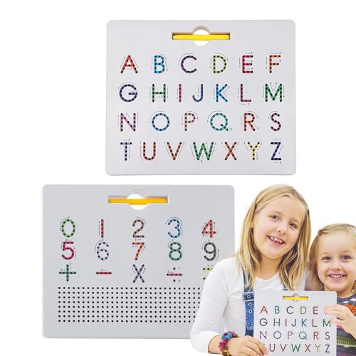 Decorhome Magnetisches Buchstaben-Tracing-Board – 2-in-1-Lern-Schreibspielbrett Mit Doppelseitiger Magnetischer Tracing-Funktion | STEM-Lernspielzeug Für Kleinkinder | Alphabet-Lerntafel Mit Magnetisc von Decorhome