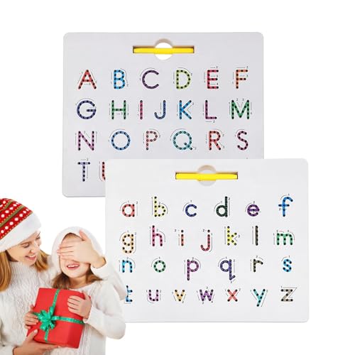 Decorhome Magnetisches Buchstaben-Tracing-Board – 2-in-1-Lern-Schreibspielbrett Mit Doppelseitiger Magnetischer Tracing-Funktion | STEM-Lernspielzeug Für Kleinkinder | Alphabet-Lerntafel Mit Magnetisc von Decorhome