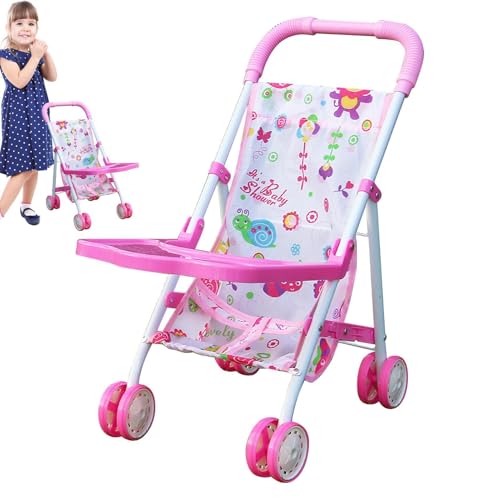 Decorhome Spielzeug Kinderwagen - Mädchen-Spielzeug-Kind-Puppen-Kinderwagen mit unterem Korb | Kleid Mädchen Kinderwagen, Alter 3+ Kinder Geschenk Spielzeug Mädchen Puppe Zubehör, Mädchen Spielzeug von Decorhome