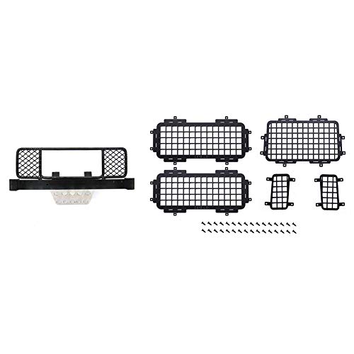 Decqerbe 1 x Metall-Frontstoßstange und 1 Set stereoskopisches Metallschutznetz von Decqerbe