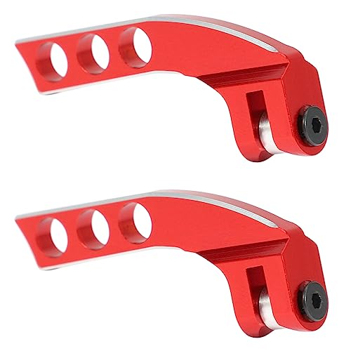 Decqerbe 2 x Metall-4-Loch-Sender-Halsband-Balancer-Einsteller für Futaba Radiolink X9D RC-Fernbedienung, rot, horizontal von Decqerbe