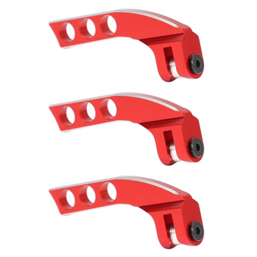 Decqerbe 3X Metall 4 Loch Sender UmhäNge Band Balancer Einsteller für Futaba Radiolink X9D RC Fernbedienung, Rot Horizontal von Decqerbe