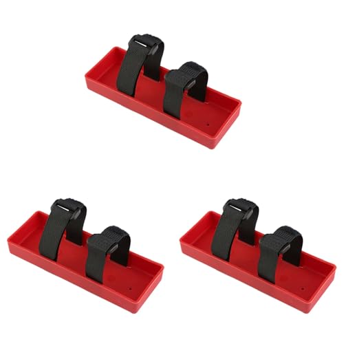 Decqerbe 3X RC Batterie Fach GehäUse Batterie Kasten Halterung für Axial SCX10 TRX4 D90 1/8 1/10 RC Auto Teile, Rot von Decqerbe