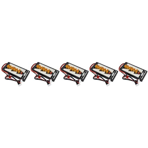 Decqerbe 5X Multi 2S-6S Lipo Parallel Balanced Charging Board XT60 Stecker für RC AkkuladegeräT B6 B6AC B8, XT60 T von Decqerbe