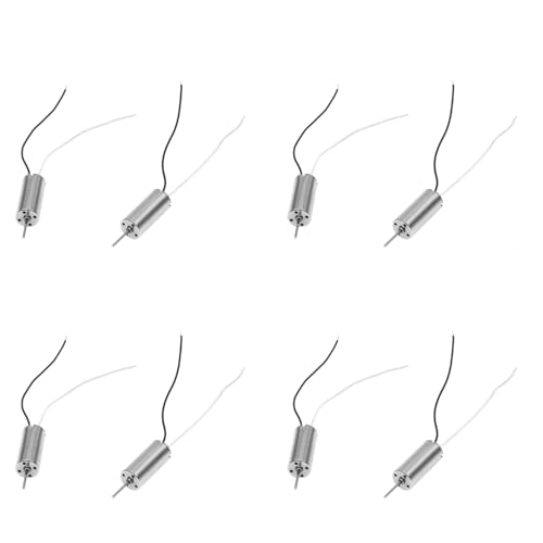 Decqerbe 8 Stueck DC 3.5V 7mm X 16mm Zylinder Mini Kernlos Motor Fuer Modell Flugzeug Spielzeug von Decqerbe