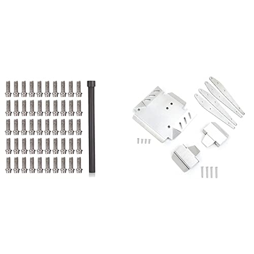 Decqerbe Metallschrauben 1.9 2.2 Felgen M2 & Edelstahl Chassis Armor Achsschutz Armschutz Platte für AXIAL RBX10 Ryft von Decqerbe