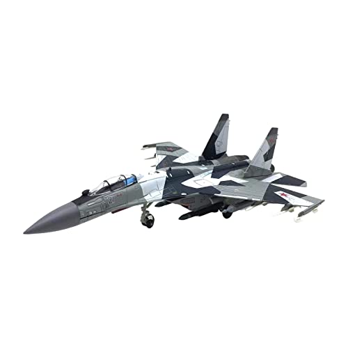 Perfeclan 1/100 Russisches SU35 Kampfflugzeug Diecast Flugzeug Kinder Erwachsene Spielzeug Fighter Kinder Spielzeug Modell Diecast mit Ständer für Regal Büro von DeeRace