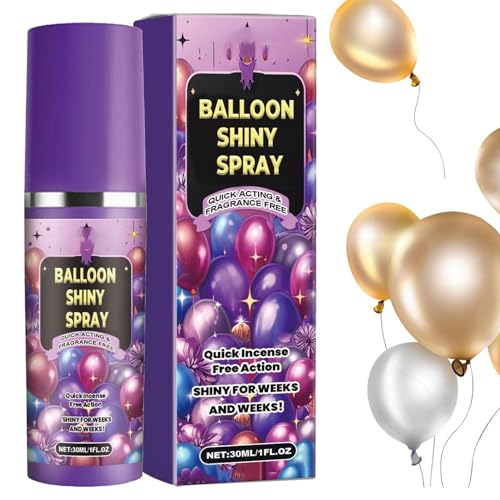 Ballonglanzspray | 30ML Ballon-Hochglanzspray für Latexballons | Schnell trocknender Ballonglanz, Spray für glänzende Ballons, Ballonglanz hält länger, lebendige Ballonspray-Atmosphäre für Partys von Deewar