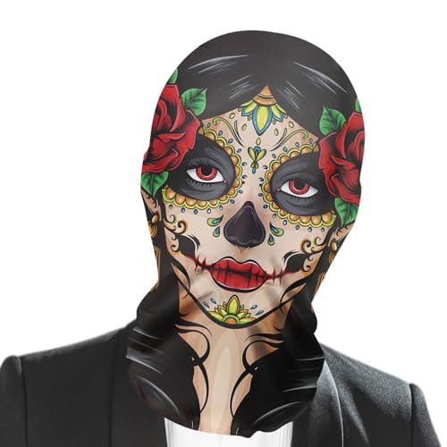 Deewar Gruselige Halloween-Maske, gruselige Maske, realistische Geistermasken für Erwachsene, Netzgewebe, atmungsaktiv, realistisch, für Halloween, Cosplay und Maskerade von Deewar