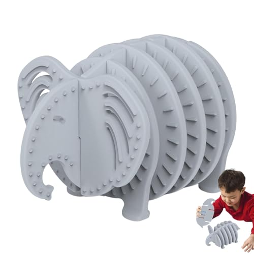 Elefantenpuzzle für Kinder, Kinderpuzzle aus Silikon | 3D-Elefant-Puzzlespielzeug, ineinandergreifendes Silikonpuzzle | Pädagogische Tierpuzzles, unterhaltsame Lernhilfen für die Feinmotorik, Kinder, von Deewar