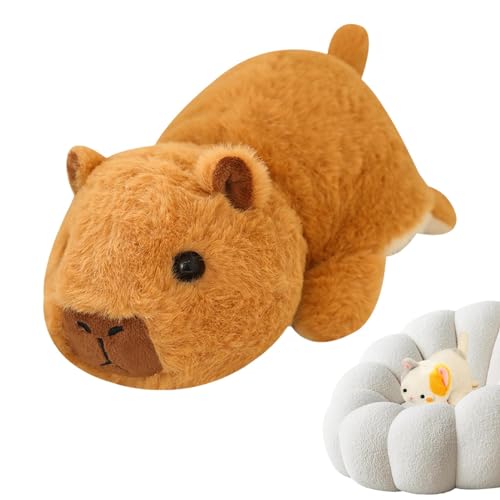 Gefüllter Capybara, von innen nach außen Plüsch | Klappbares doppelseitiges Plüschtier | Kawaii Plüsch-Puppenkissen, gefülltes Capybara-Plüsch, sensorisches Fidget-Spielzeug für Sofa-Couch-Dekor von Deewar