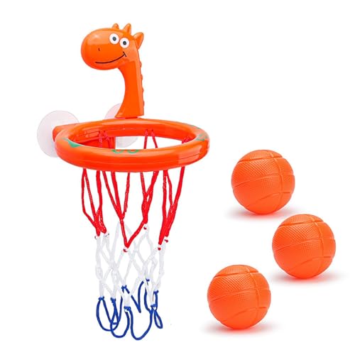 Hoop, 4 Basketballkorb, ABS-Bad-Basketballkorb, tragbarer Basketballkorb, Cartoon-Design, Saugnapf, Basketballkorb, Schlafzimmer, für Kinder, Jungen und Mädchen ab 3 Jahren von Deewar