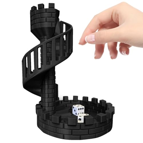 Würfelturm - PP Würfelturmschloss | 3D-Turm Burg Burg Würfelturm | Würfelturm Brettspiel Würfelturm für RPG | Würfelturm Burg - Desktop-Dekorationen, Würfelschloss | Tischspiel für Büros, Kinder und von Deewar