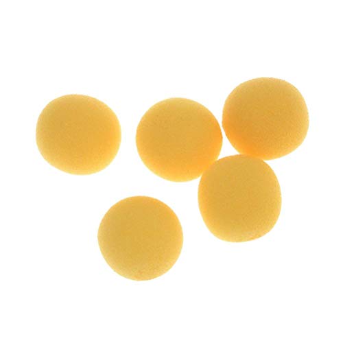 Defgeph 50-teiliges Set 4,4 cm gelber Schwamm Soft Ball Nahaufnahme Magic Street Klassische Comedy Trick Requisiten (gelb, 4,5 cm) von Defgeph