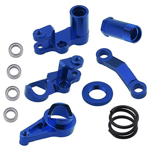 Deger Aluminum Lenk Hebel und Servo Saver Set mit Lagern für 1/10 Slash Hop-Up Upgrade Teile Marine Blau von Deger