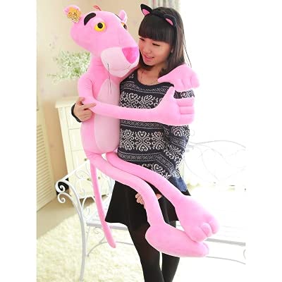 Dehcye 60-130cm Pink Panther Gefülltes Plüschtier Big Panther Dolls Leopard Plüschpuppen für Mode-Teenager Sehr weich Gute Qualität 90-100cm Weiß von Dehcye