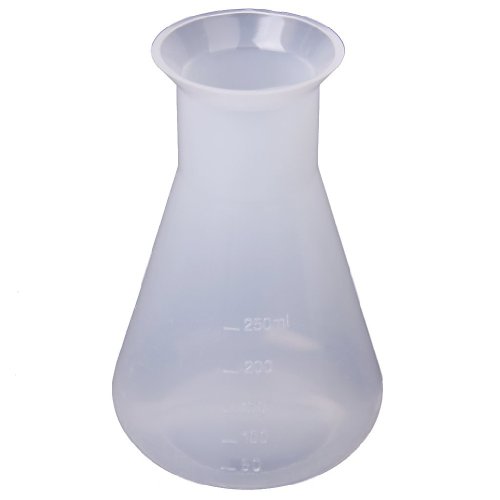 Dehumi Kunststoff Transparent Labor chemische Erlenmeyerkolben Behaelter Flasche - 250ml von Dehumi