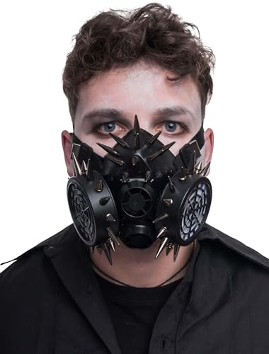 Deiters Gasmaske mit Nieten schwarz von Deiters