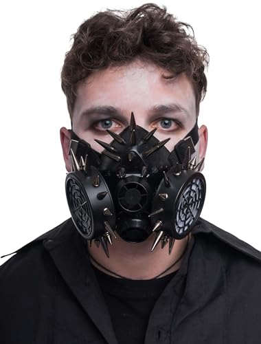 Deiters Gasmaske mit Nieten schwarz von Deiters