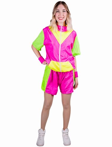 Deiters Jogginganzug 80er kurz 2-tlg. Damen neonpink L/XL von Deiters