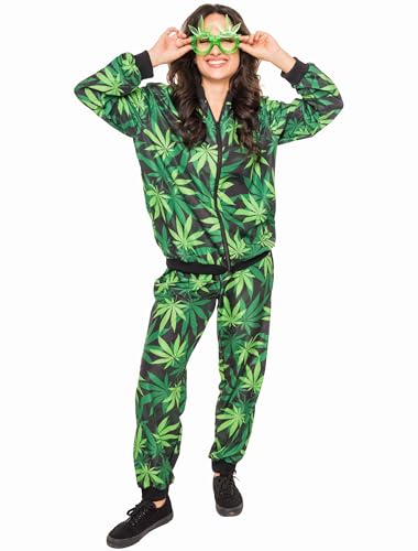 Deiters Jogginganzug Cannabis 2-tlg. Damen grün/schwarz L/XL von Deiters