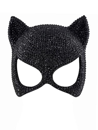 Deiters Maske Katze aus Strass schwarz von Deiters