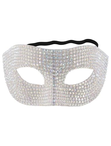 Deiters Maske aus Strass weiß/silber von Deiters