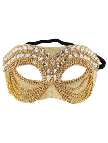 Deiters Maske mit Strass gold von Deiters